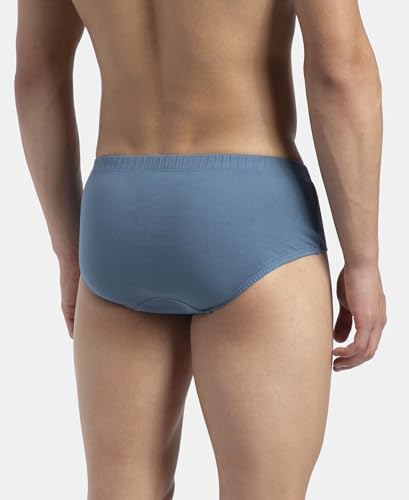 Image of Jockey 8035 Men's Super Combed Cotton Solid Poco Brief with Ultrasoft Concealed Waistband (Pack of 3)