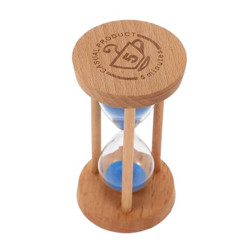 KICHOUSE Temporizador Visual de Arena Mini de Madera Minutos para Reloj Arena Seguro para Cepillado de Dientes Decoración Creativa para Baño