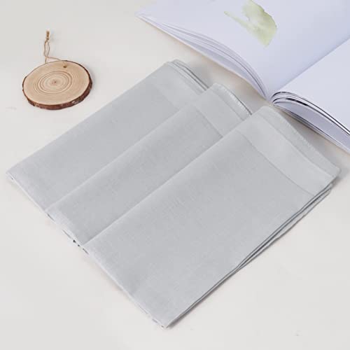 Image of HOULIFE Men's Cotton Handkerchiefs, Solid Color 60S Soft Cotton Hankies for Men Women 6 /12PCS 15.7 inchx15.7 inch