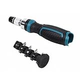 Makita Ratschen-Schraubendreher mit Bits (8 in 1, Links-/Rechtslauf, Torx, Kreuz, Flach) E-10942, Grün