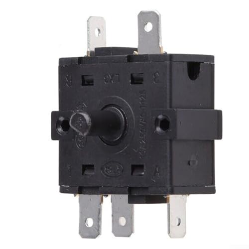 Interruptor de calentador eléctrico, 3 pines, 5 pines, 250 V, 16 A, selector de piezas de calentador eléctrico para ventilador, horno, control de radiador lleno de aceite (5 pines)