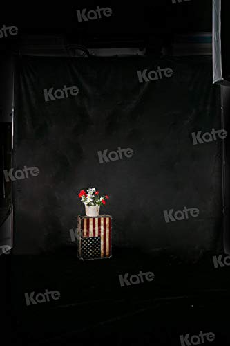 Image of Kate 3x6m Solid Black Backdrop Portrait Background for Photography Studio