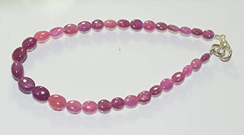 Saphir Rose et Rubis Bracelet Anti-Accroc en Pépites Douces pour Peaux Sensibles
