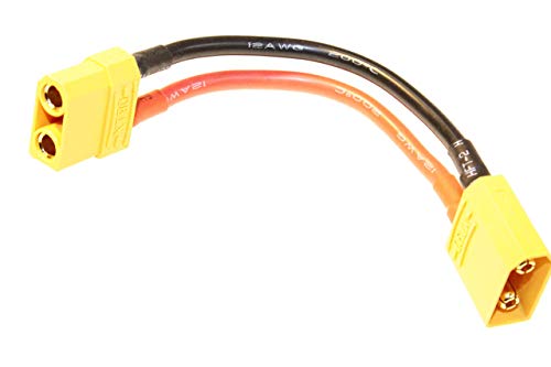 XT90 Stecker Male auf XT90 Buchse Female mit 12AWG Kabel Ladekabel Adapterstecker Steckverbindung Stecksystem Connector Steckverbinder Verbindungsstück RC Modellbau Standmodellbau Zubehör Neu Cover