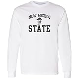 UGP Campus Apparel AL1008 - New Mexico State Aggies Arch Logo - Sports Team Long Sleeve T-Shirt - Large - White