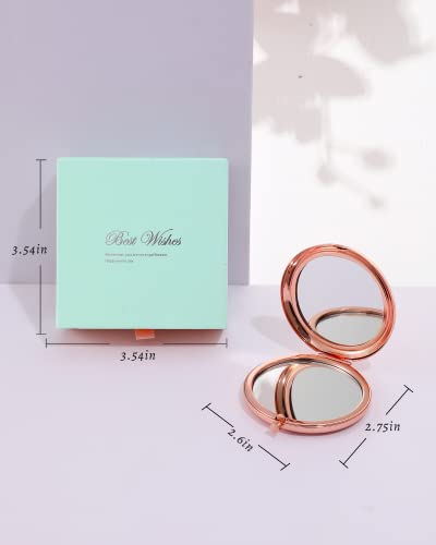 Hiipeenow Friend Gifts For Women, Rose Gold Compact Mirror, Christmas Birthday Retirement Moving Away Gifts For Sister Friend Women Mom Woman Girls #TOP3