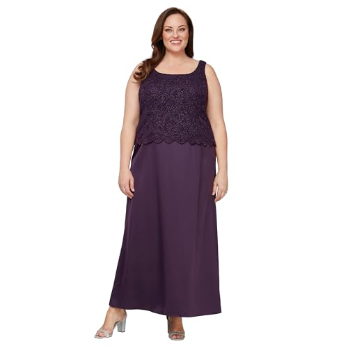 Image of Alex Evenings Womens Two Piece Mother of The Bride Dress with Lace Jacket
