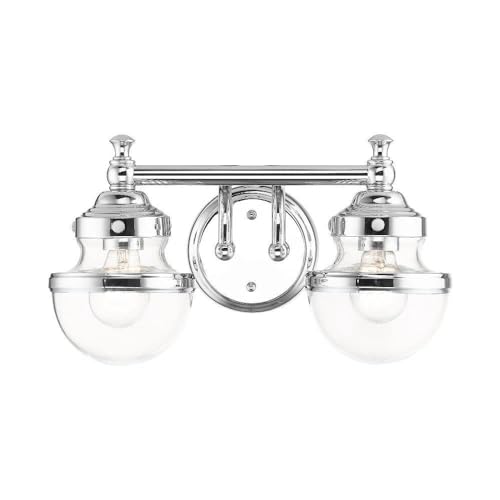 Image of Livex Lighting 2 Light Polished Chrome Bath Vanity 17412-05
