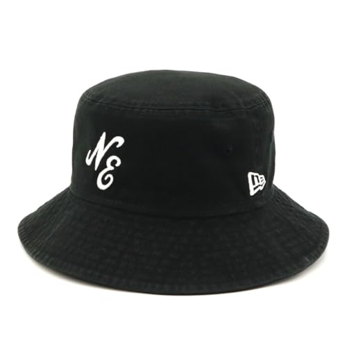 [�j���[�G��] �L�b�Y �o�P�b�g�n�b�g �u���b�N M/L KIDS BUCKET NE LOGO BLK 241
