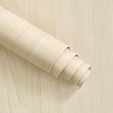YURITIS 16'x118' Beige Wood Grain Contact Paper Self Adhesive No Bubbles Light...