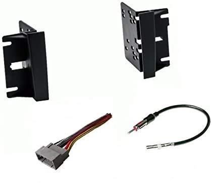 Premium ASC Audio Car Stereo Install Dash Kit, Wire Harness, and Antenna Adapter for Installing a Double Din Aftermarket Radio for Some 2004-2008 Chrysler Pacifica - No Factory Premium Amp