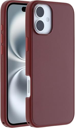 Image of OtterBox iPhone 16 Plus - Symmetry Series Slim MagSafe Case - Brick Red | 3X Military Drop Protection - Slim - Shockproof - Pocket-Friendly - Raised Edges - Anchor Points - Non-Retail Packaging