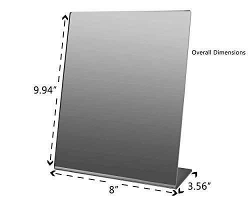 Espejo acrílico plano de 8x10 pulgadas con soporte inclinado miniatura 3