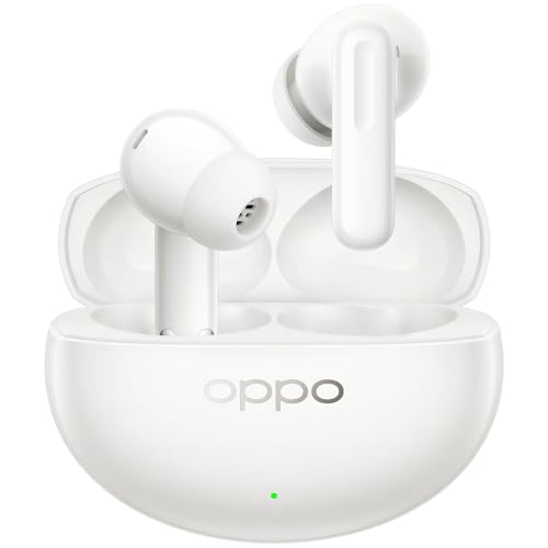 Image of OPPO Enco Air5 Pro True Wireless Earbuds, Bluetooth 6.0 In-Ear Headphones Stereo, 55dB Active Noise Cancellation, Triple-Mic AI Clear Call, Hi-Res Audio, 54H Playtime, Deep Bass, IP55, Pearl White