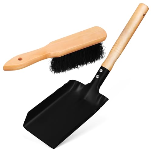 SUPVOX - SUPVOX Fireplace Shovel Shovel and Brush -Fireplace Tool Set for Fireplace Wood Stove Hearth Cleaning