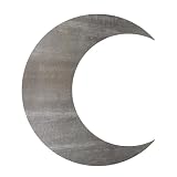 Crescent Moon Steel Cutout Shape, Raw Metal Wall Art and Craft Supply - 5 Inch
