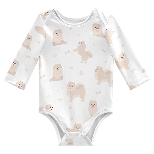Image of vvfelixl Baby Bodysuits Black Pug White Long Sleeve Cotton Baby Clothes For Boys Girls 0-24 Months