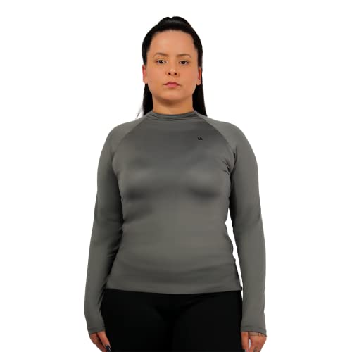 Kit 3 Blusa Feminina Termica Plus Size Proteção Uv 50+ LegBrasil (preto-cinza-rosa, G2)