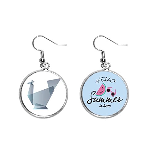 Pendientes de sandía tipo origami para lucir en tus terrazas y fiestas de verano