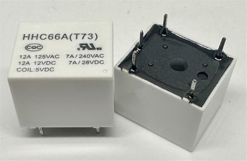Relais HHC66A-1Z-5VDC T73-1C-10A à 5 broches pour circuit imprimé électronique
