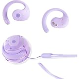 sunshot Ows Open Ear Buds Headphones Bluetooth 5.4,Bone Conducting Air Bone Conduction Headphones, 16mm Drivers,40H Playtime,Open Ear Earbuds IPX5 Waterproof and Noise Reducing Touch (Purple)