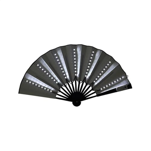 ライトアップ折りたたみファン - 手で折りたためる扇風機がライトアップ、コスプレ小道具 | ポータブル暑い天気冷却ツール、手、カーニバルコスプレ小道具 ダンスの装飾