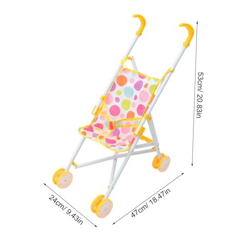 Cochecito de muñecas compacto HEMOTON con ruedas móviles 2