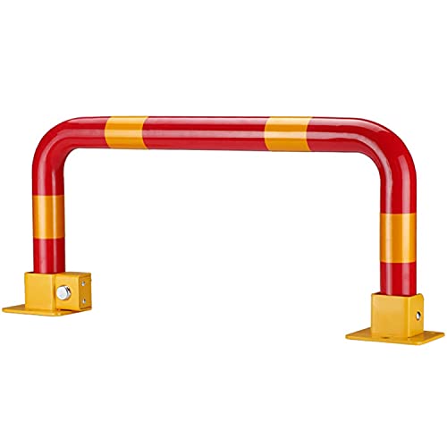 SnamicE Barrière de stationnement antivol Pliable en Acier laminé à Froid avec Verrouillage Automatique, poteaux de sécurité pour allées avec clé 34 x 82 cm,