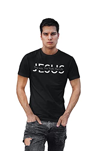 Camiseta Camisa Jesus Único Caminho Gospel Masculina Preto Tamanho:M