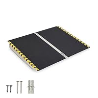 PEPE Mobility Rollstuhlrampe (7-15 cm Höhe), rutschfeste Schwellenrampe für Stufen und Bordsteine, Anti-Rutsch-Oberfläche, Tragkraft 270 kg