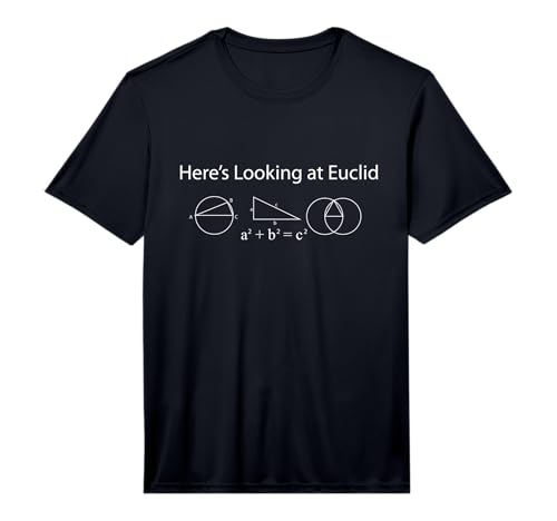 Mens Here's Looking at You Euclid Math Teacher Geek Performance T-Shirt