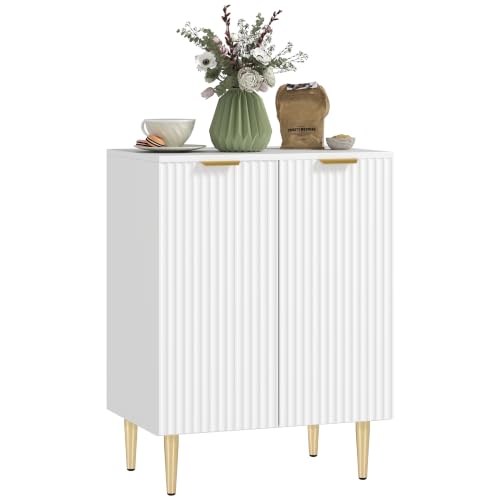 HOMCOM Sideboard aparador Armario de Cocina con 2 Puertas Negro