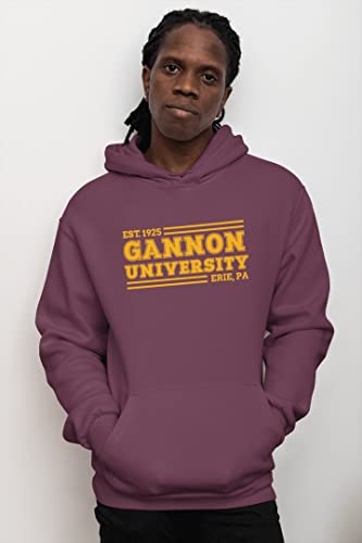 CreateMyTee Gannon University Block Text One Color Unisex Hooded Sweatshirt - Gannon Golden Knights Apparel2