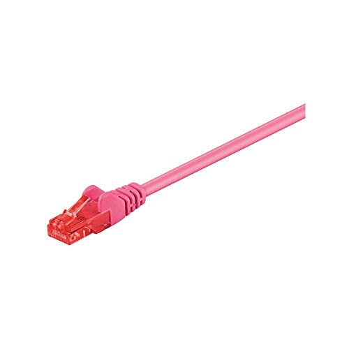 Goobay 95267 CAT 6 Patch Cable, U/UTP, Magenta, 15 m Length