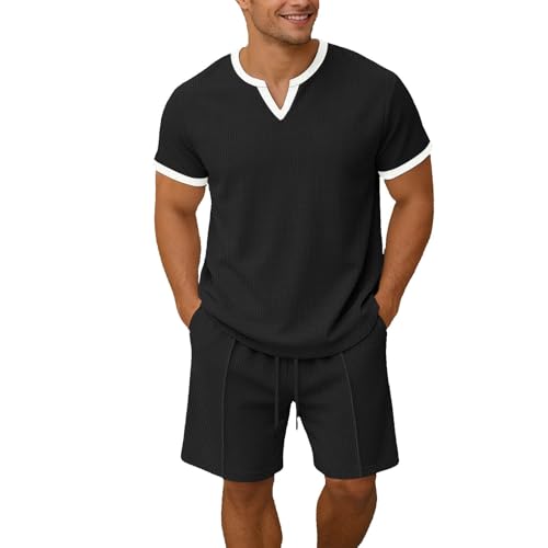 Ensemble t-shirt manches courtes short homme femme pyjama vêtement nuit confortable S