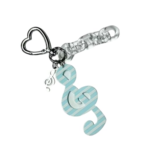Elegant Dot Stripe Musical Note Star Key Ring Lightweight Bag Label For Daily Use