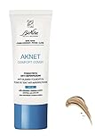 BioNike Aknet - Comfort Cover Fondotinta Non Comedogeno per Acne, Coprenza Medio-Alta, Anti-Imperfezioni, Finish Matte e Texture Leggera, Naturale e Confortevole sulla Pelle, N. 102 Sable, 30 ml
