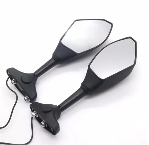 Espejos retrovisores con intermitentes negros de moto para Triumph Trophy 1200 y TT600 1991-2004