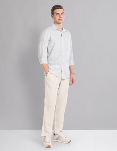 Image of Arvind Modern Slim Fit Heathered Summer Shirt
