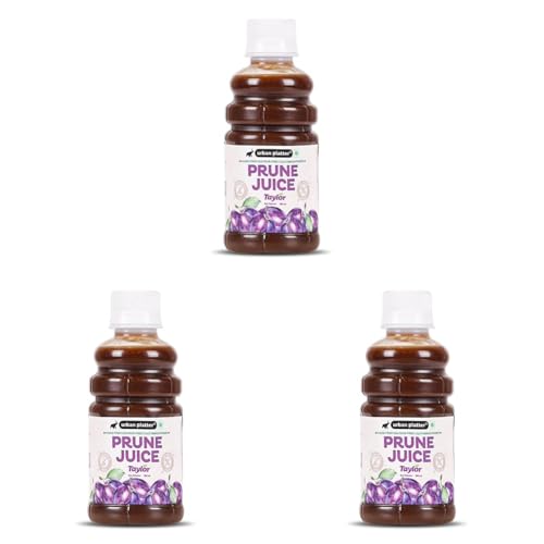 Image of Urban Platter Pure California Prune Juice, 180ml (No Added Sugar | Natural Digestive Support | Source of Antioxidants & Potassium | Preservative-Free) (Pack of 3)