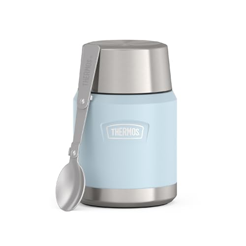 Image of THERMOS ICON Stainless Steel Food Jar with Spoon, 16 Ounce, Glacier