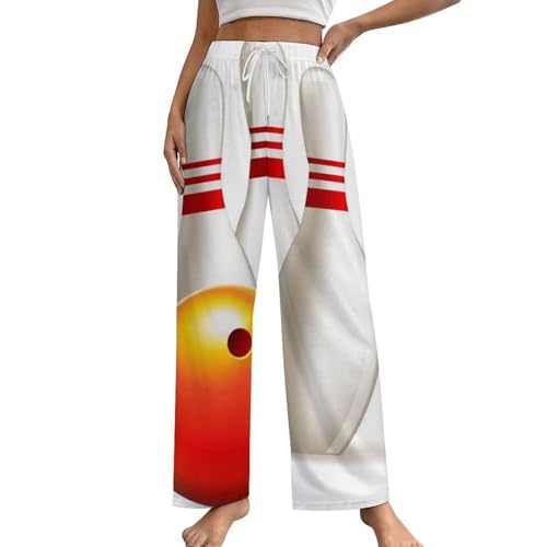 Bas de pyjama femme Bowling S avec poches pour en finir avec les nuits trop chaudes