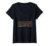 Damen Schahada, Kalimah Arabisch Kaffeebohnen T-Shirt mit V-Ausschnitt