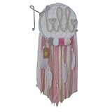 Traumfänger mit Namen - personalisierbar I Geschenk zur Geburt & Taufe I Handmade Baby I Personalisierte Geschenke Baby (Rosa/Beige)