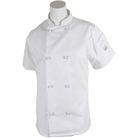 Mercer Culinary Women's Short Sleeve Cook Jacket Cover