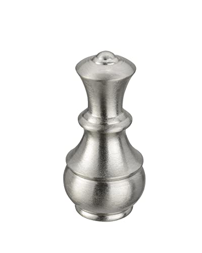 Aspen Creative 24040-21, Solid Steel Finial for Lamp Shade, Steel in Satin Nickel Finish, 1-1/2\" Height
