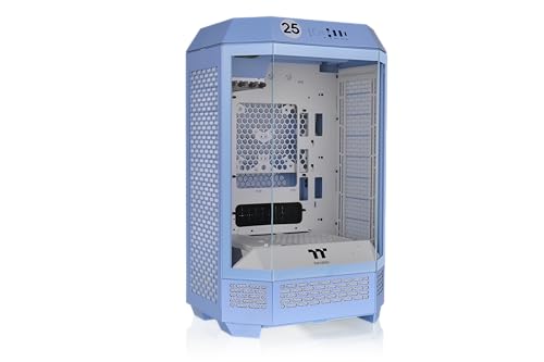 Image of Thermaltake Tower 300 Hydrangea Blue Micro-ATX Case; 2x140mm CT Fan Included; Support Up to 420mm Radiator; Optional Chassis Stand Kit Allows Horizontal Display; CA-1Y4-00SFWN-00; 3 Year Warranty