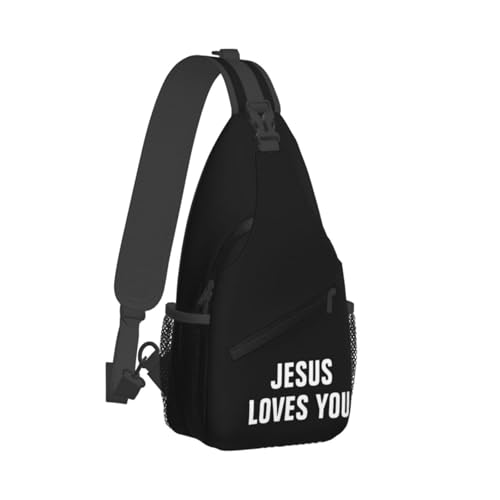 Jesus Love You Sling Backpack Shoulder Chest Bag For Men Women Hiking Travel Crossbody Daypack2