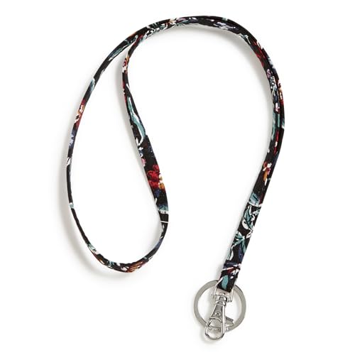Vera Bradley Womens Cotton Lanyard Perennials Noir One Size