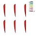M.SJUMPPER ARCHERY Arrows Vanes Fletches 3 Inch Plastic TPU Fletching for Hunting Targeting Arrow (51 Pack) (Red)